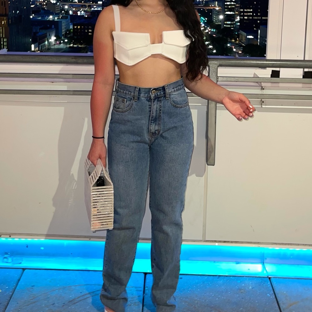 White bralette top